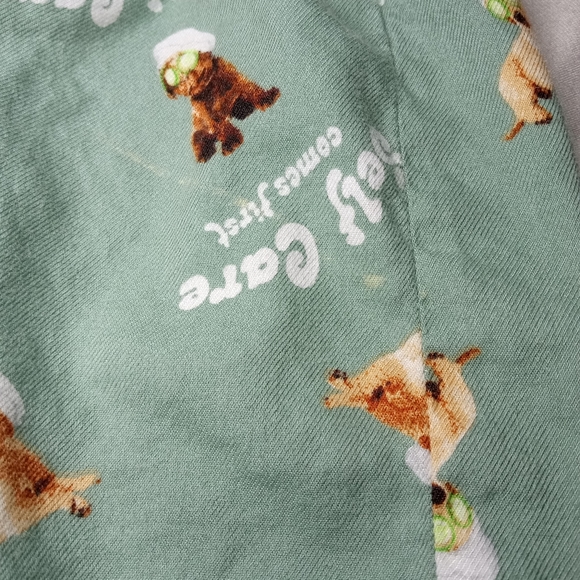 PINK VS | Green "Self Care Comes First" Spa Puppy Sleep Shorts | XL - Picture 3 of 5